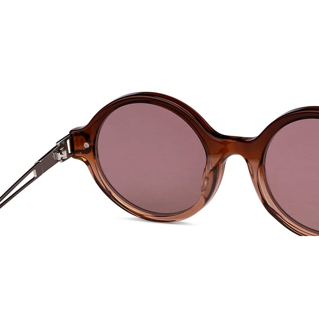 John Jacobs Online Brown Transparent Full Rim Round right side