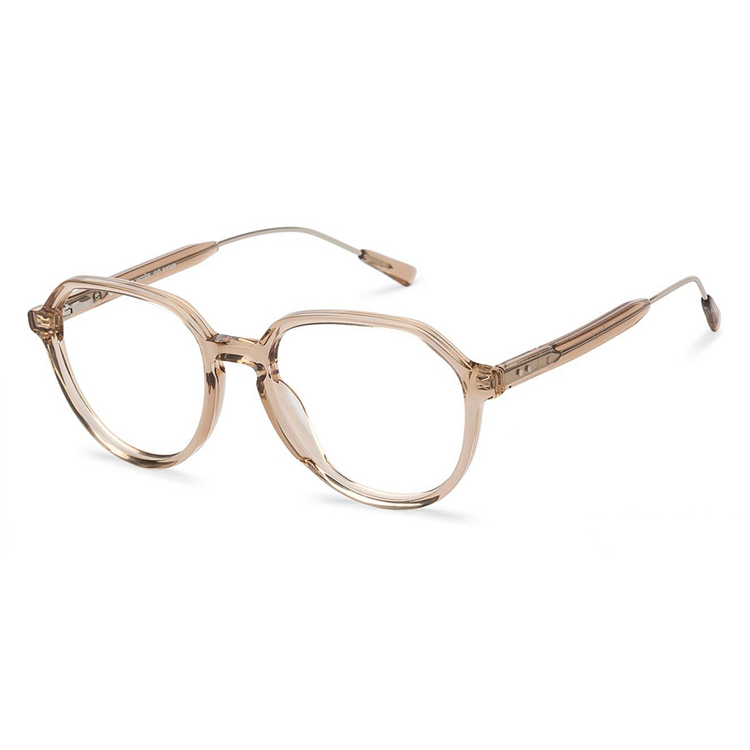 John Jacobs Online Brown Transparent Full Rim Round left side
