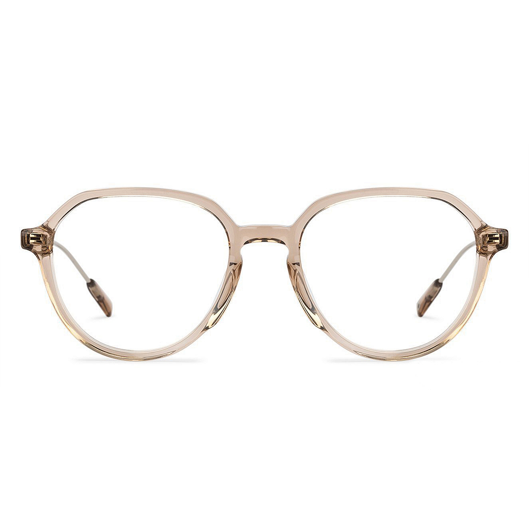 John Jacobs Online Brown Transparent Full Rim Round right side