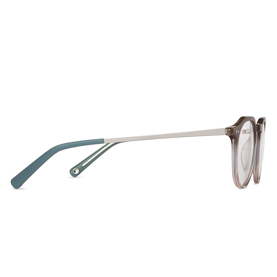 John Jacobs Brown Transparent Full Rim Geometric left side
