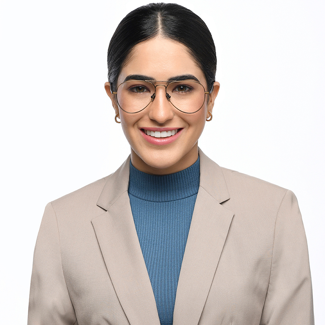 John Jacobs Black Full Rim Aviator left side