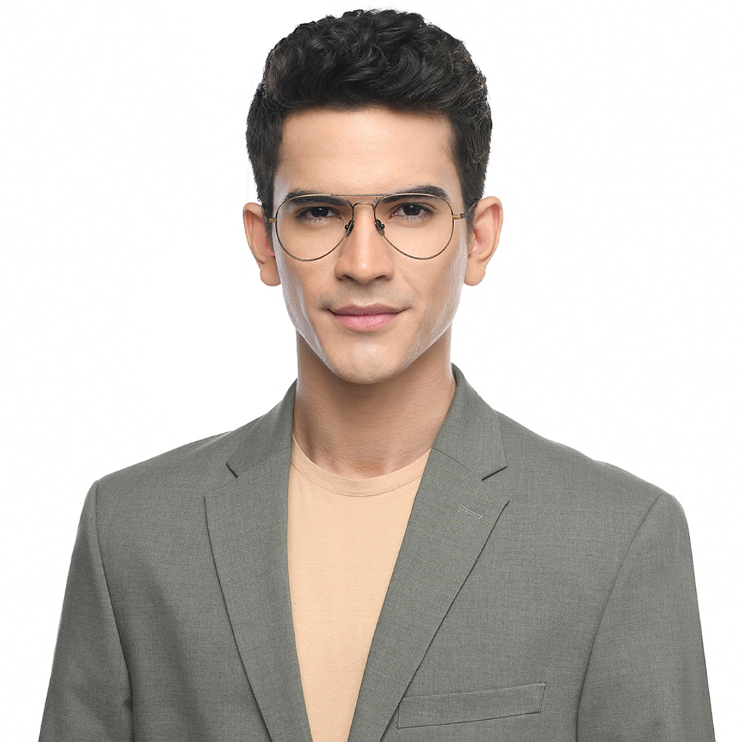 John Jacobs Black Full Rim Aviator right side