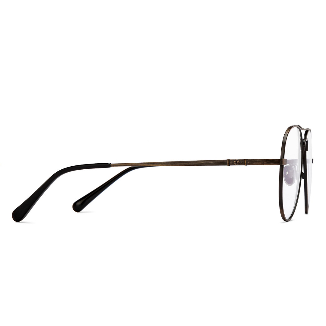 John Jacobs Black Full Rim Aviator left side