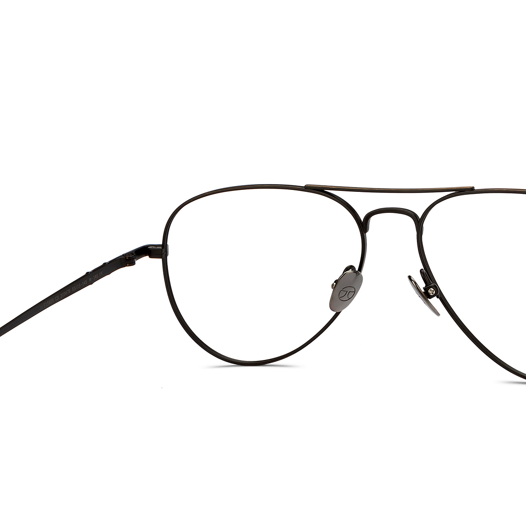 John Jacobs Black Full Rim Aviator right side