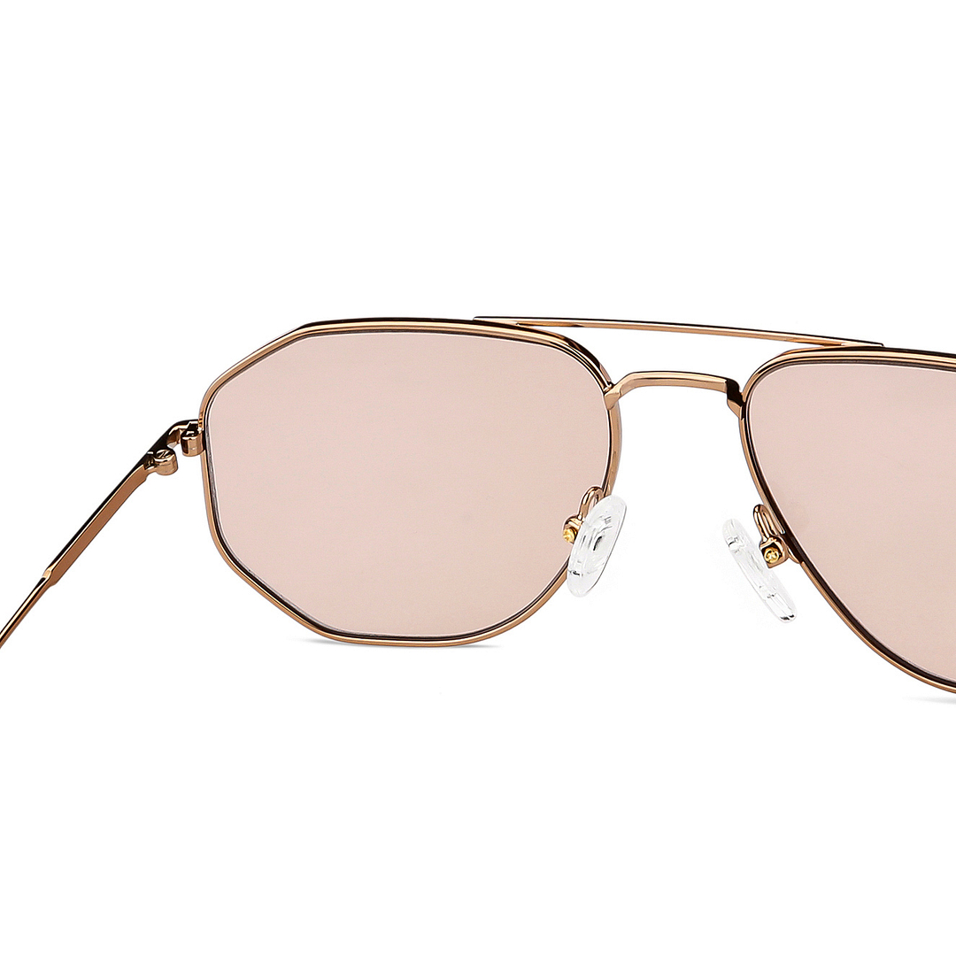 John Jacobs Online Gold Full Rim Aviator left side