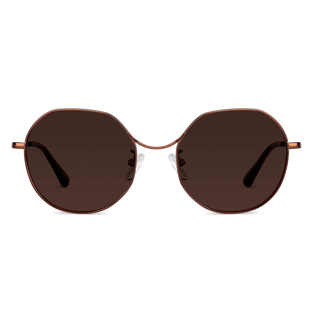 John Jacobs Online Light Brown Full Rim Geometric right side