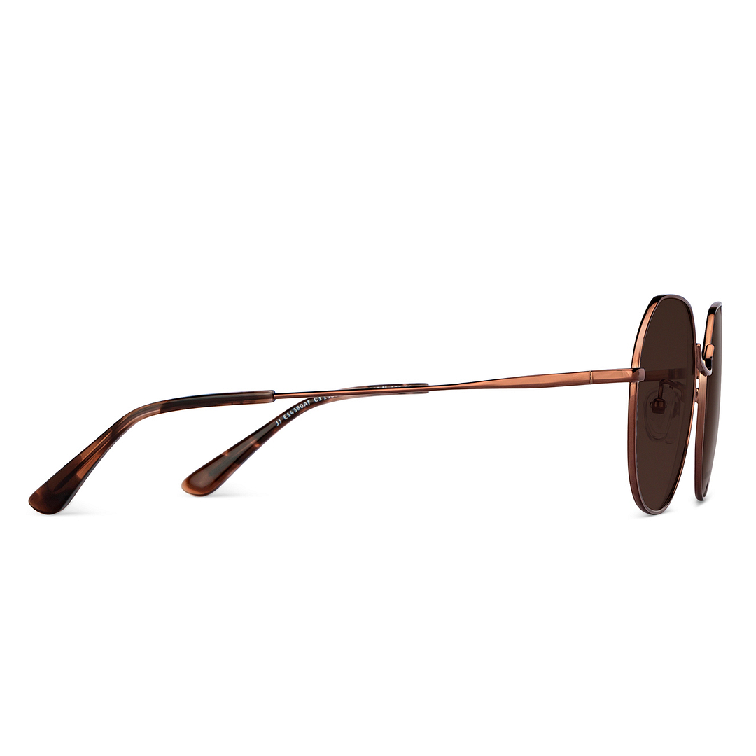 John Jacobs Online Light Brown Full Rim Geometric left side
