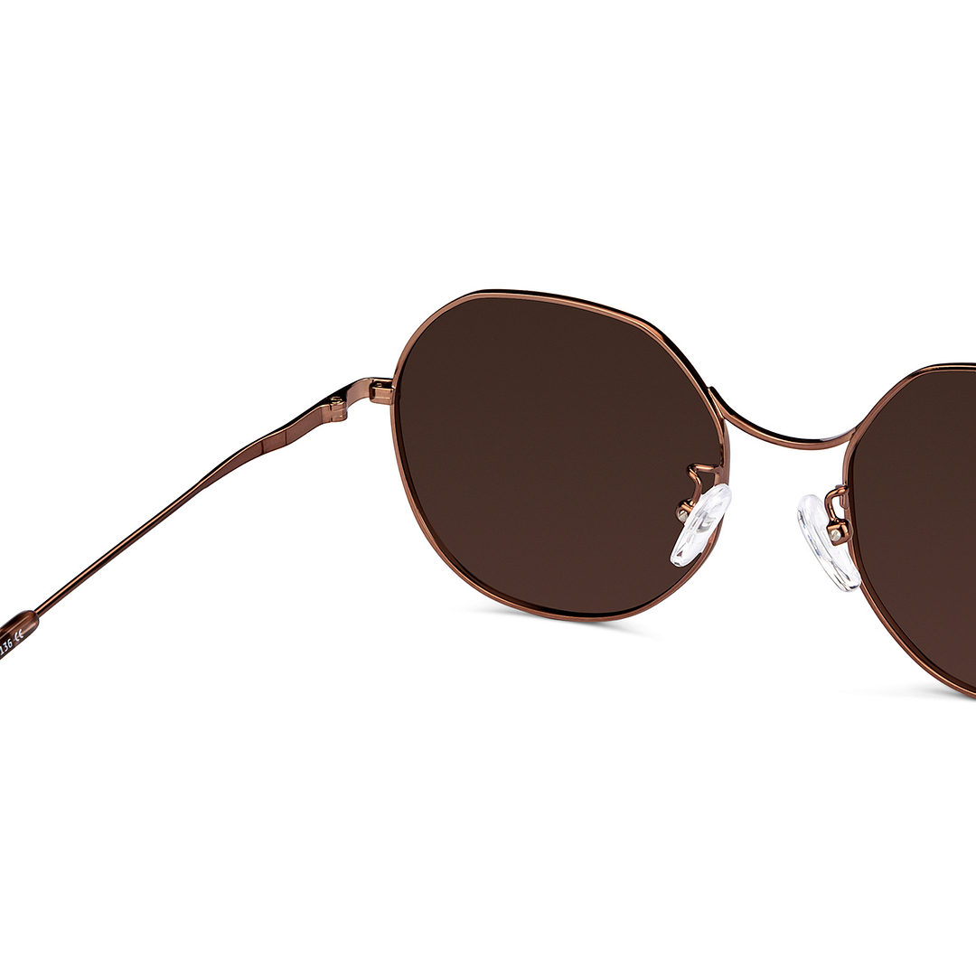 John Jacobs Online Light Brown Full Rim Geometric right side