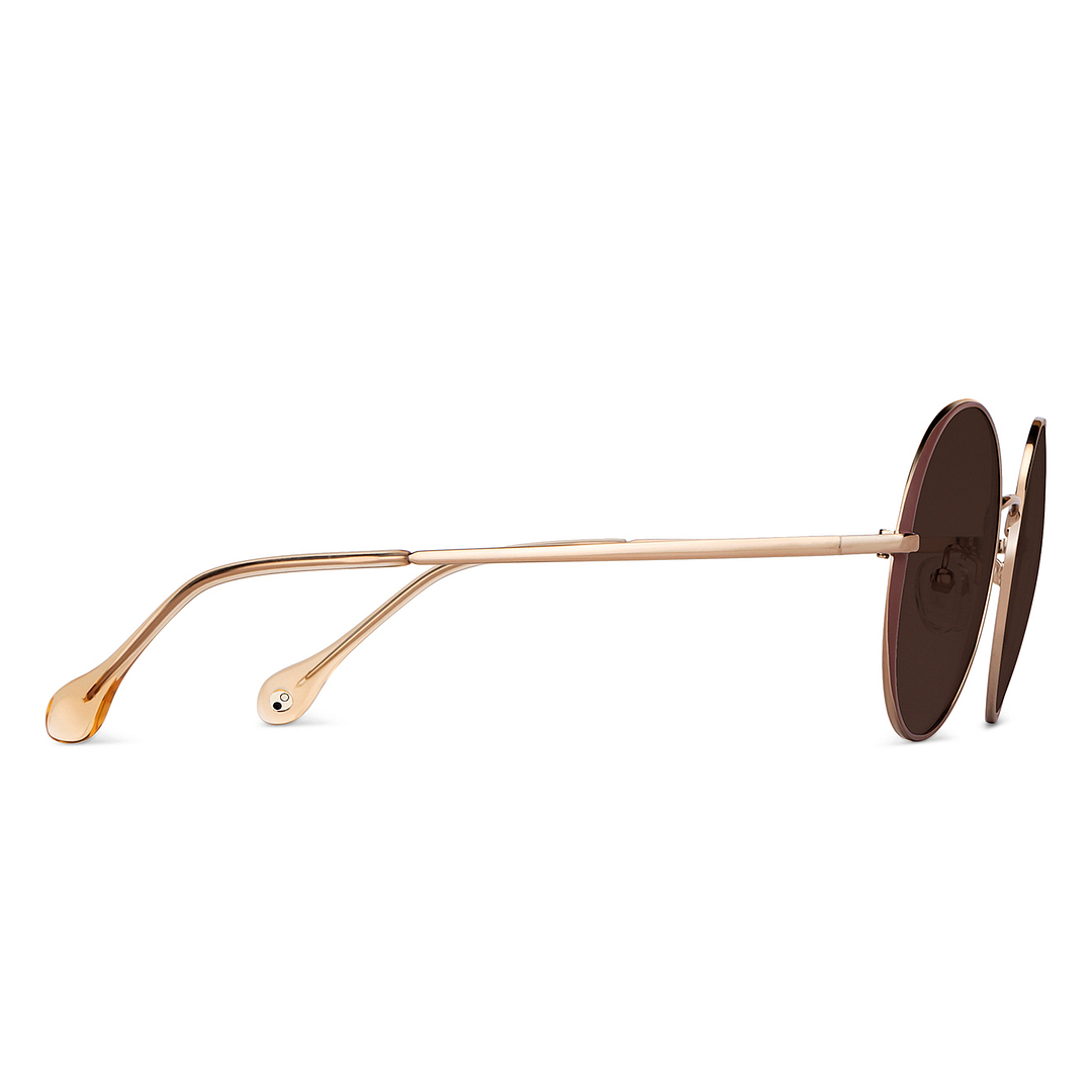 John Jacobs Online Light Brown Full Rim Round left side