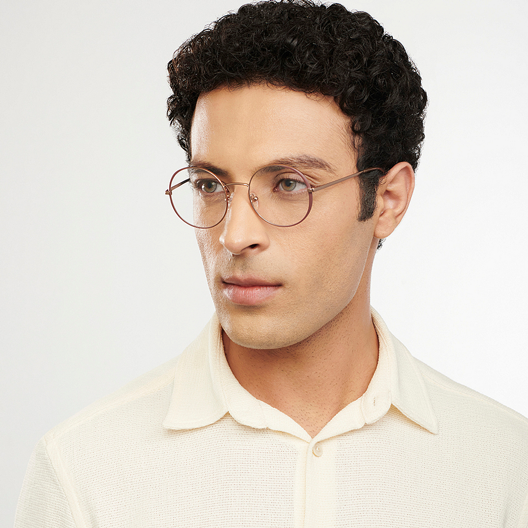 John Jacobs Online Light Brown Full Rim Round left side