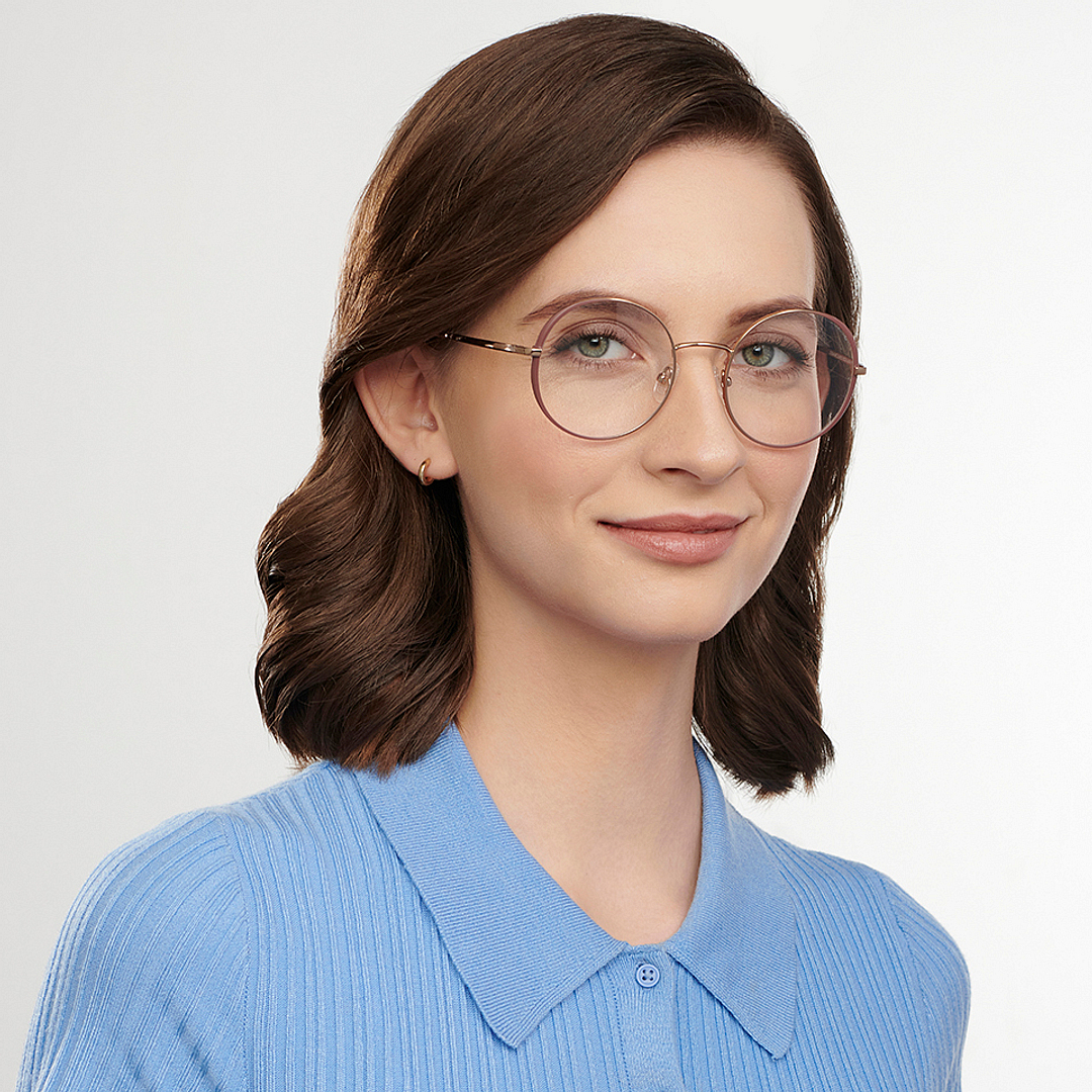 John Jacobs Online Light Brown Full Rim Round left side