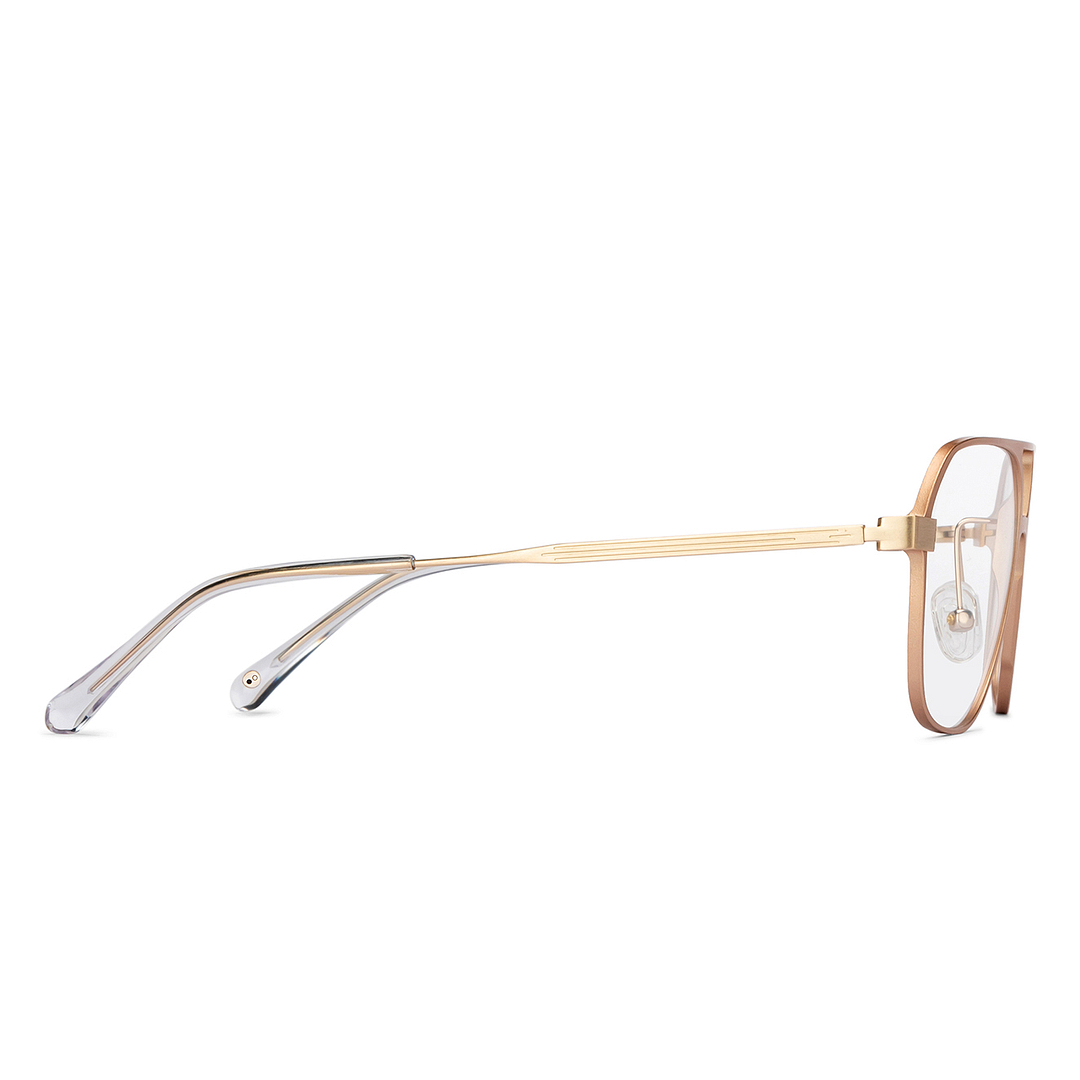 John Jacobs Online Dark Brown Full Rim Aviator left side