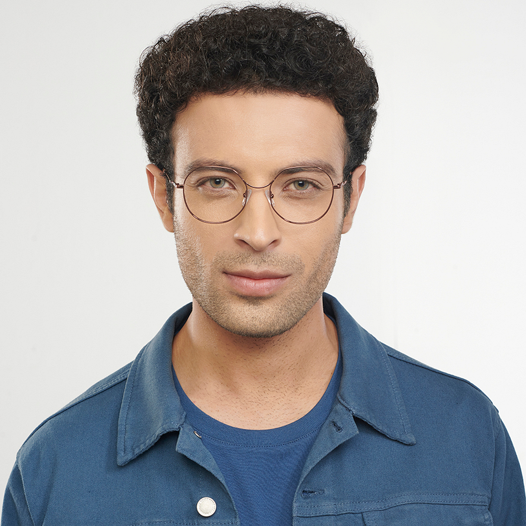 John Jacobs Online Light Brown Full Rim Geometric right side