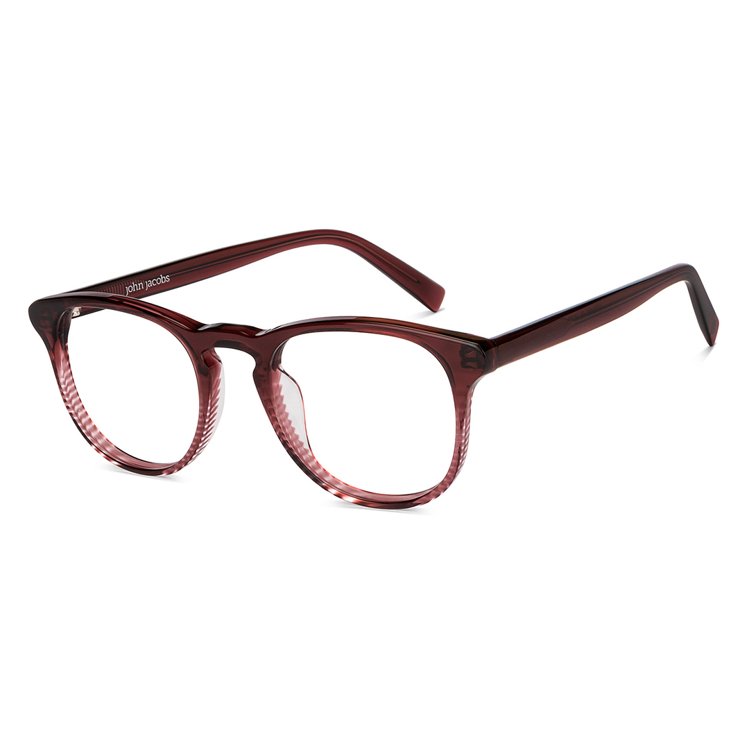 John Jacobs Dark Brown Full Rim Square right side