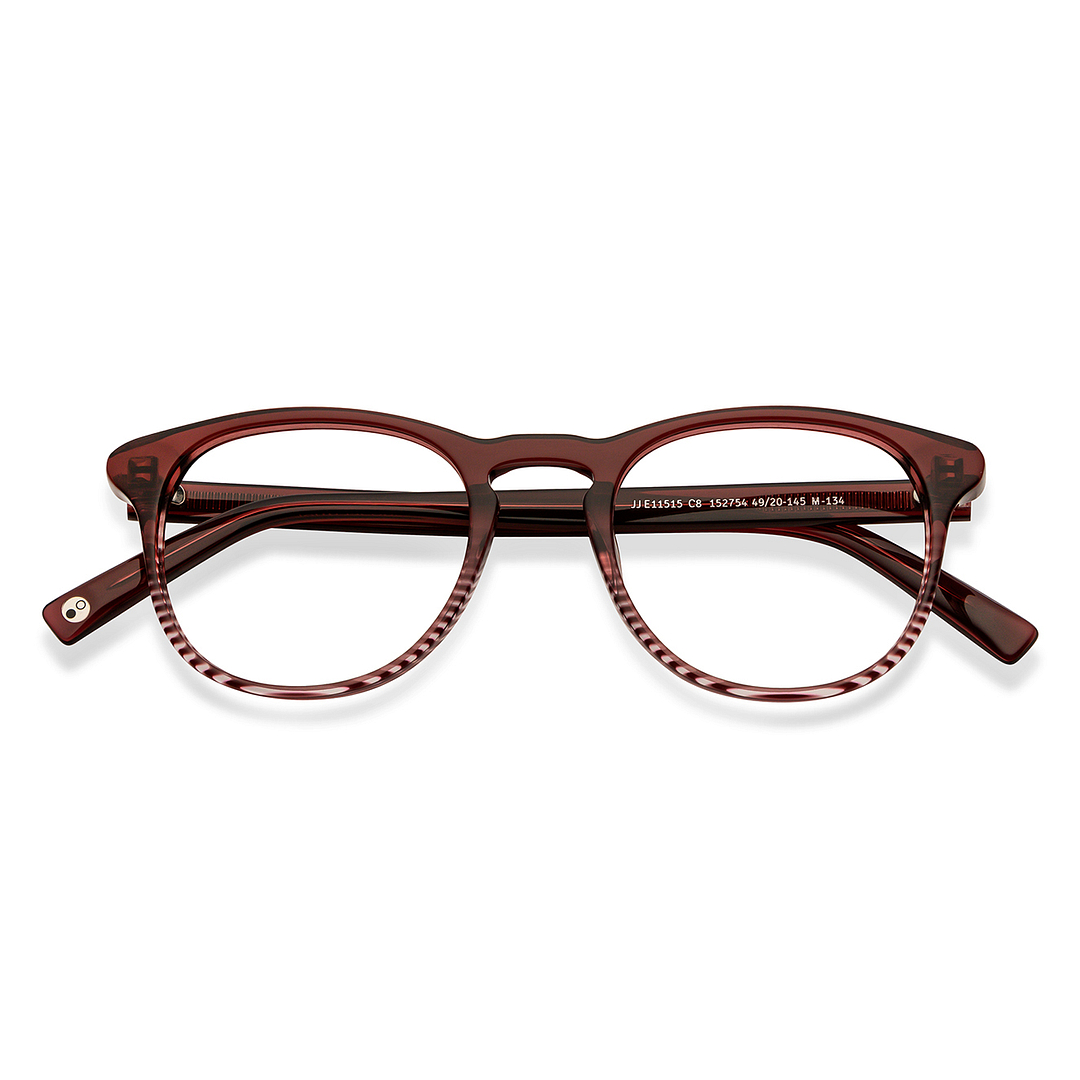 John Jacobs Dark Brown Full Rim Square left side