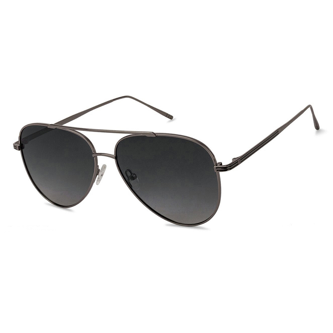 John Jacobs Online Gunmetal Full Rim Aviator left side