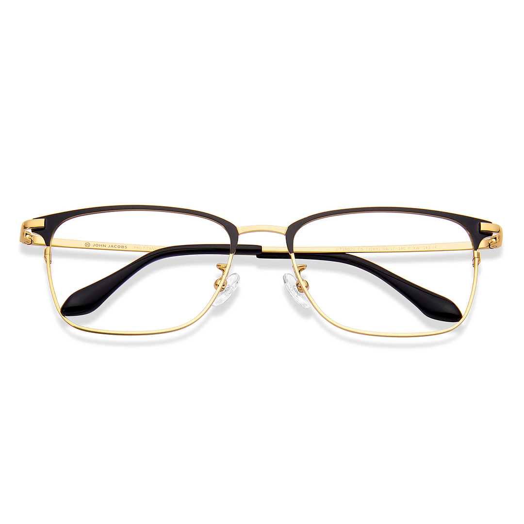 John Jacobs Online Black Full Rim Square left side