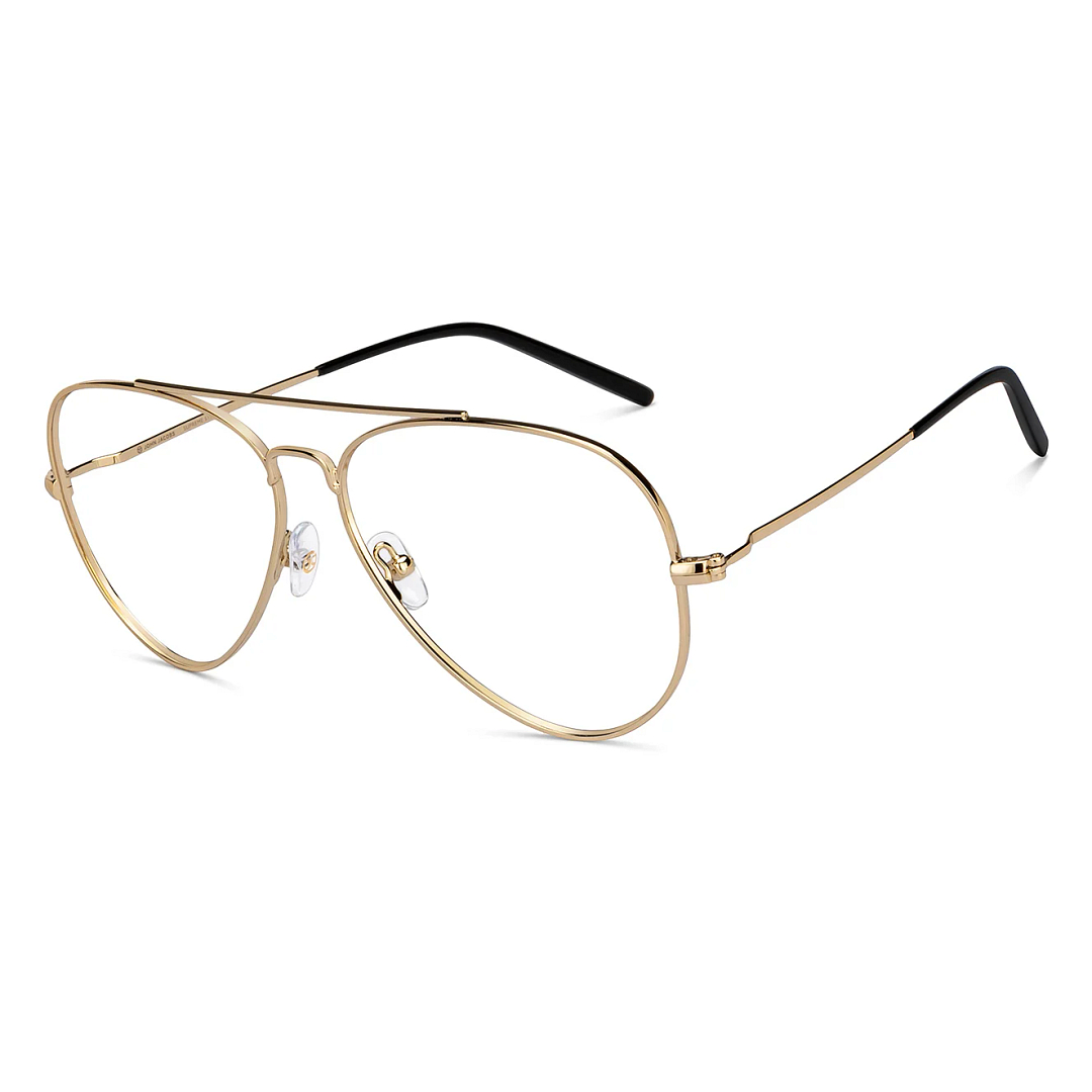 John Jacobs Gold Full Rim Aviator right side