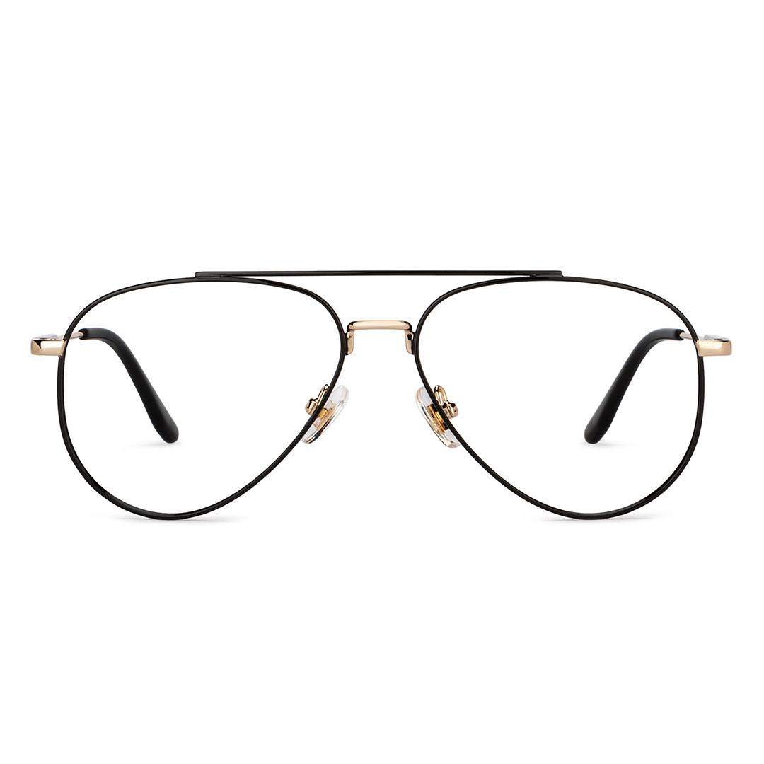 John Jacobs Online Black Full Rim Aviator left side