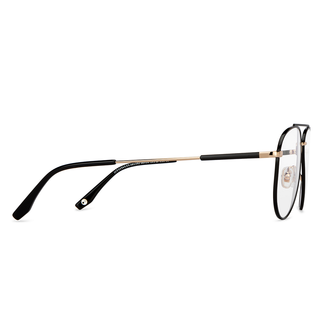 John Jacobs Online Black Full Rim Aviator left side
