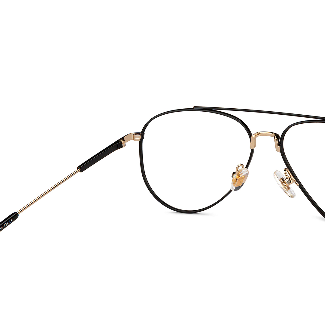 John Jacobs Online Black Full Rim Aviator right side