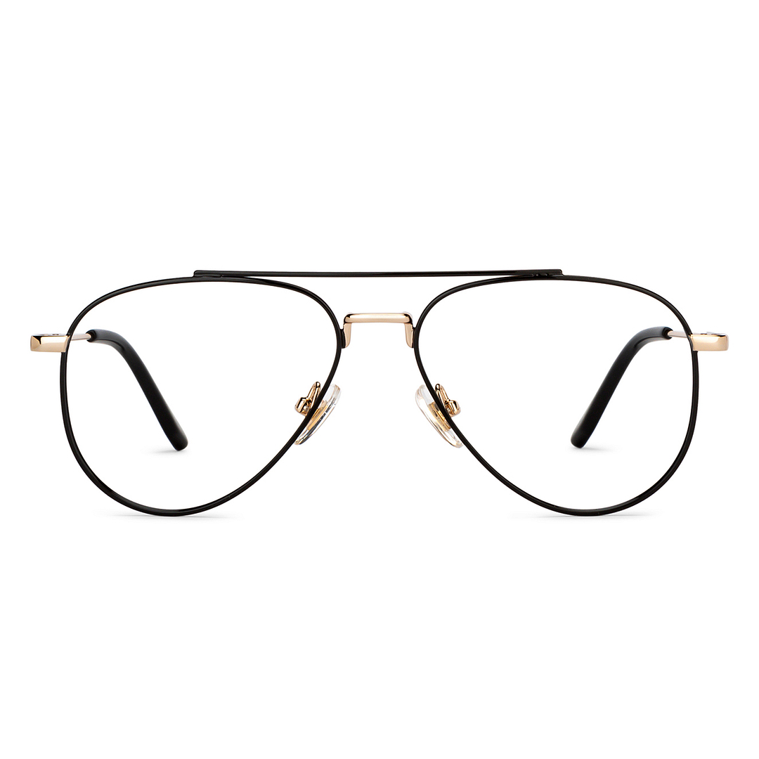 John Jacobs Black Full Rim Aviator left side