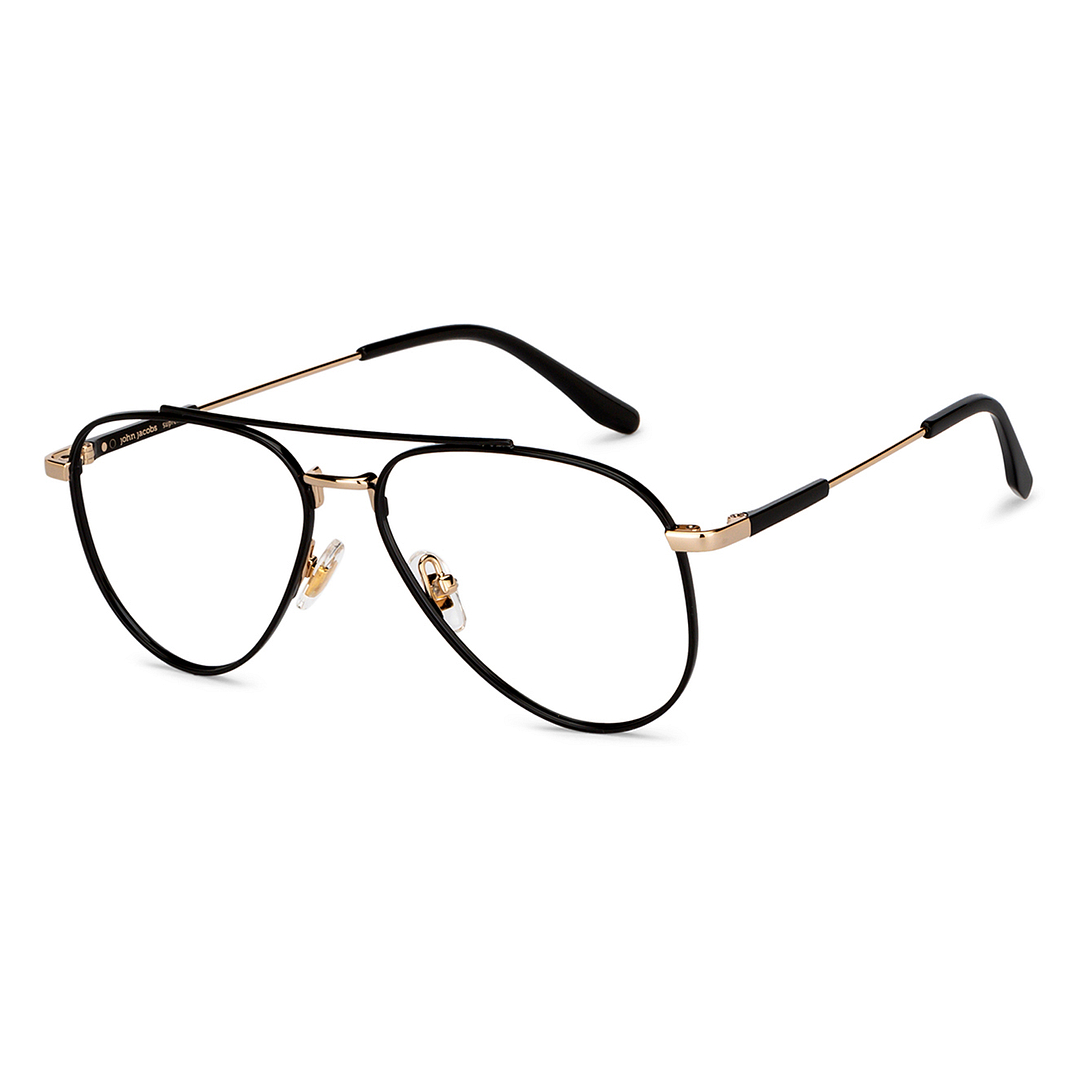 John Jacobs Black Full Rim Aviator right side
