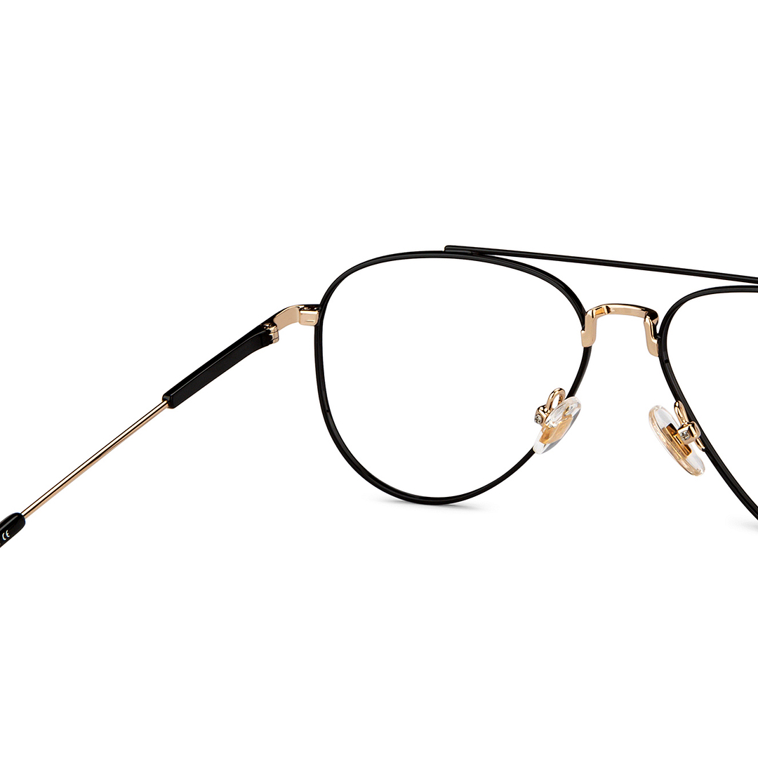 John Jacobs Black Full Rim Aviator right side