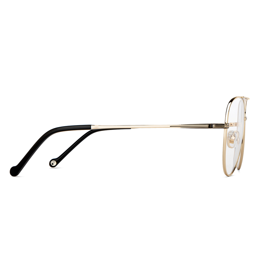 John Jacobs Online Gold Full Rim Aviator left side