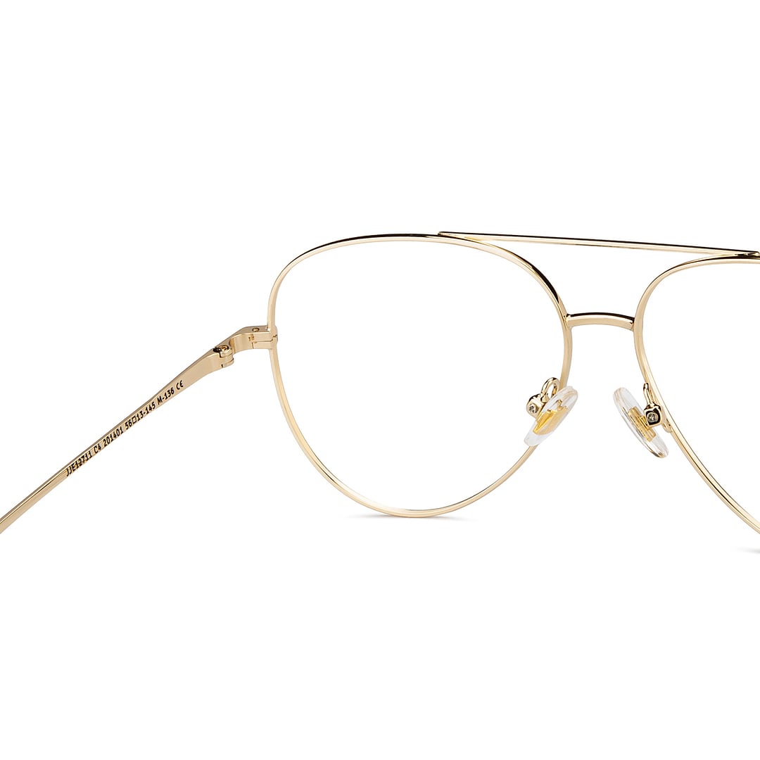 John Jacobs Online Gold Full Rim Aviator right side
