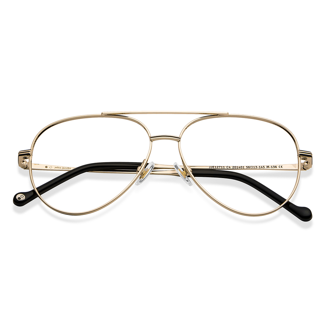 John Jacobs Online Gold Full Rim Aviator left side