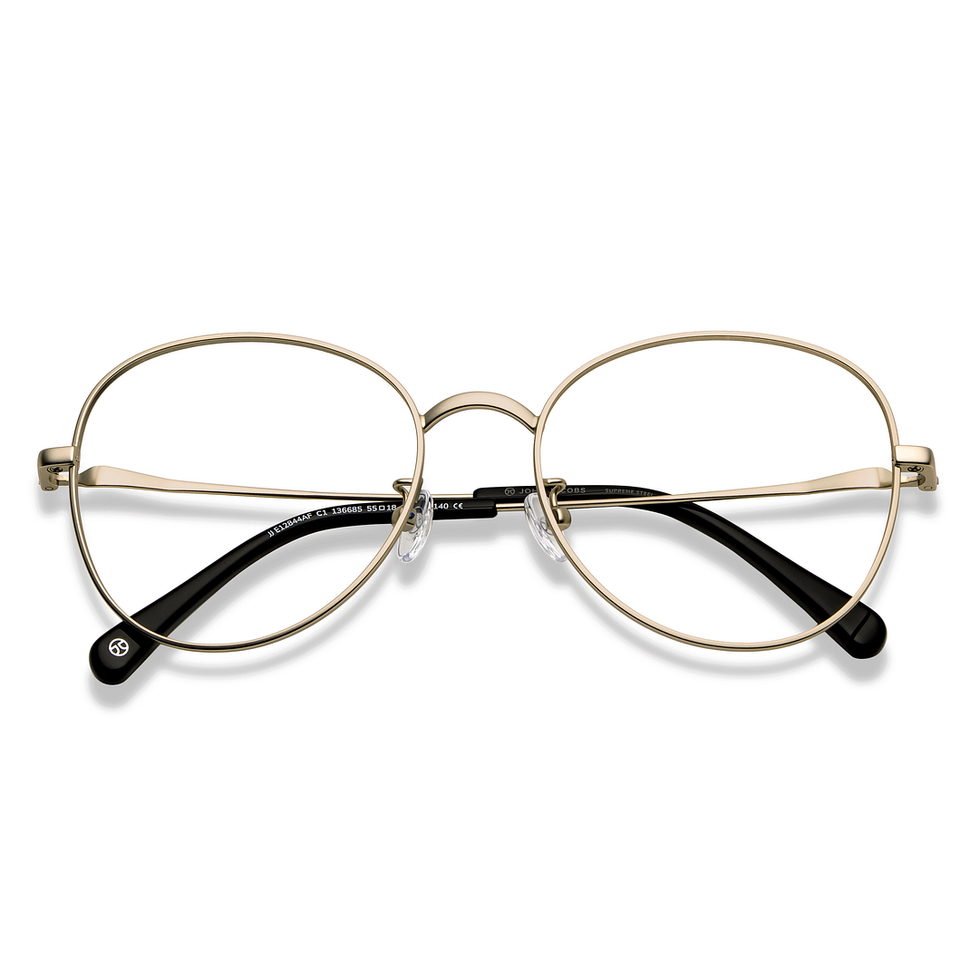 John Jacobs Online Gold Full Rim Cat Eye left side