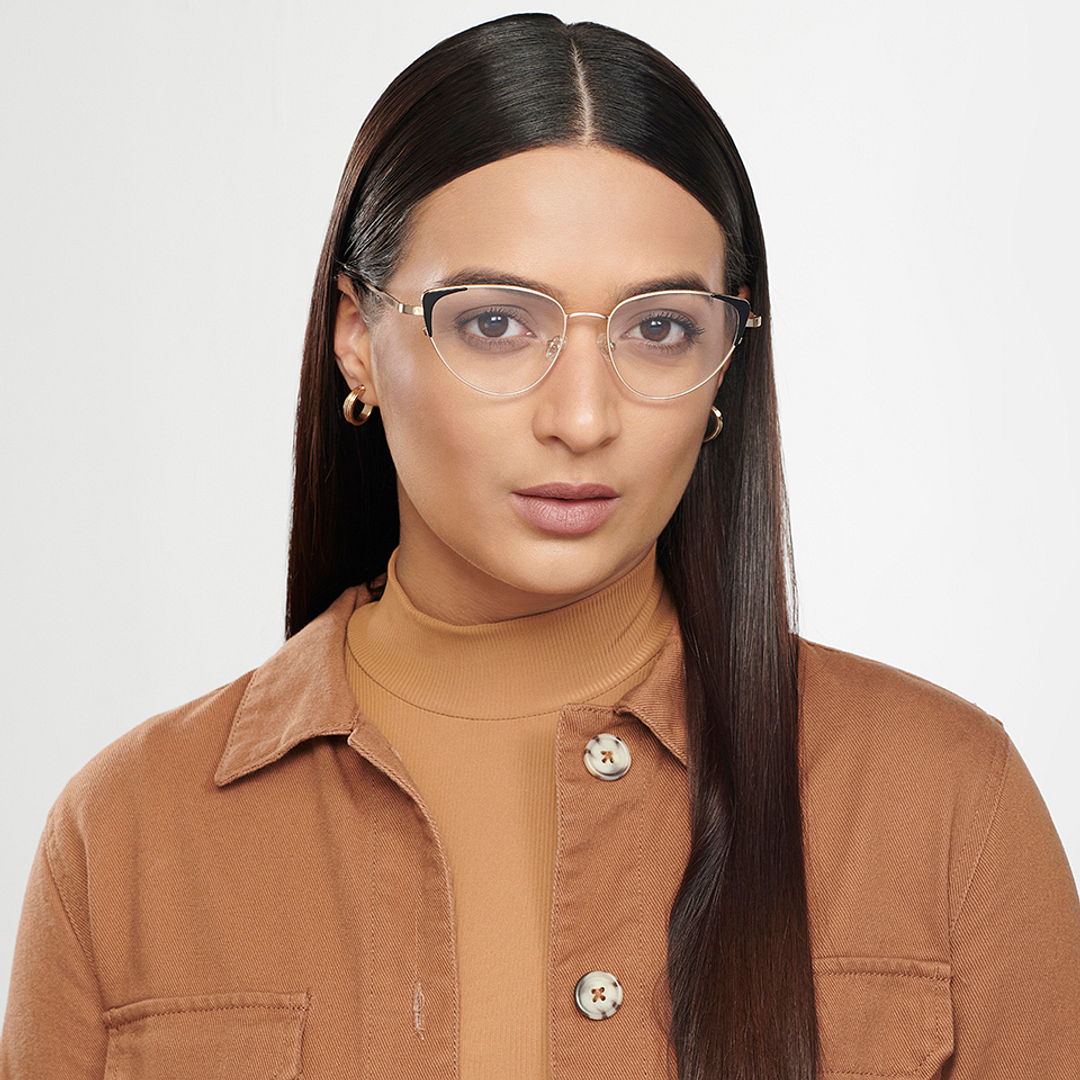 John Jacobs Online Gold Full Rim Cat Eye right side