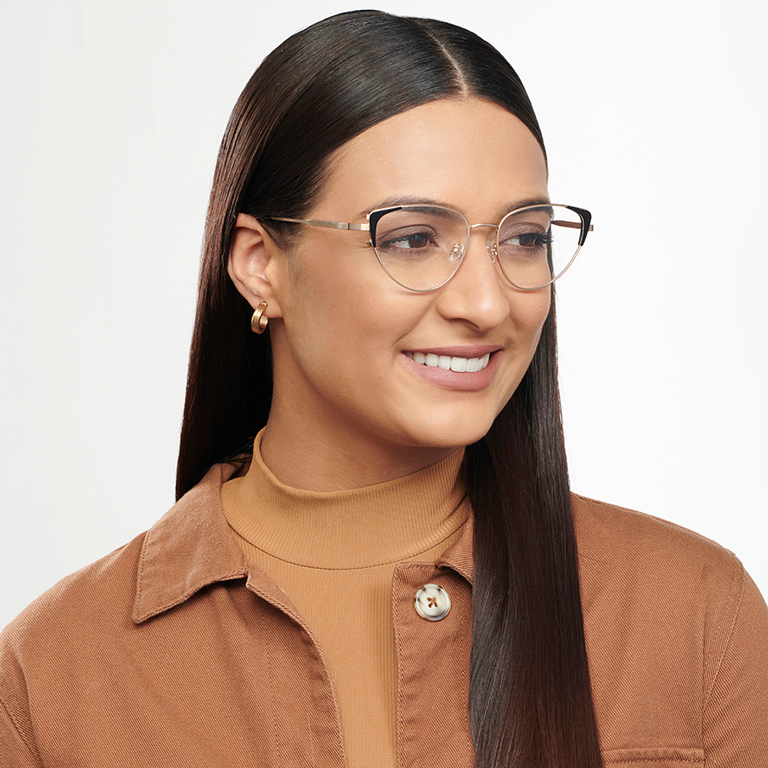 John Jacobs Online Gold Full Rim Cat Eye right side