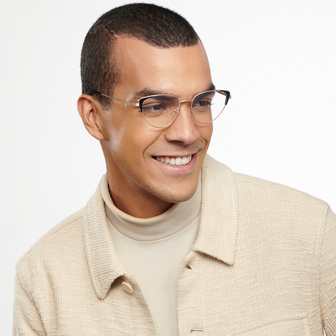 John Jacobs Online Gold Full Rim Cat Eye right side