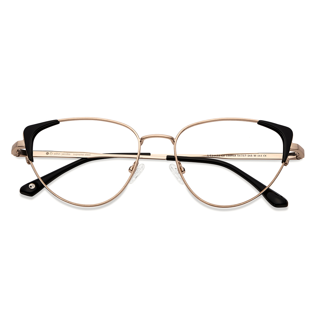 John Jacobs Online Gold Full Rim Cat Eye left side