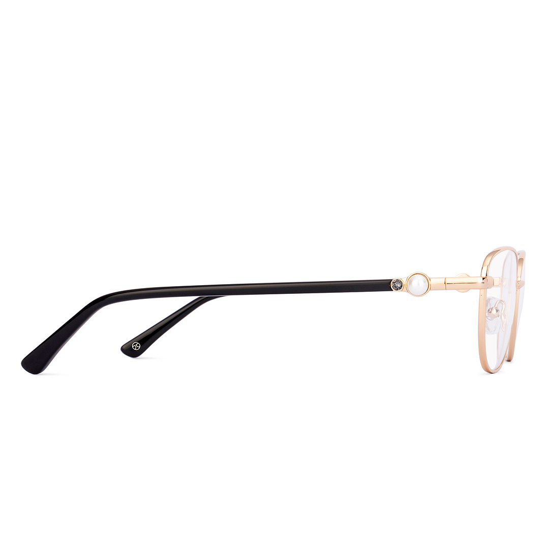 John Jacobs Gold Full Rim Cat Eye left side