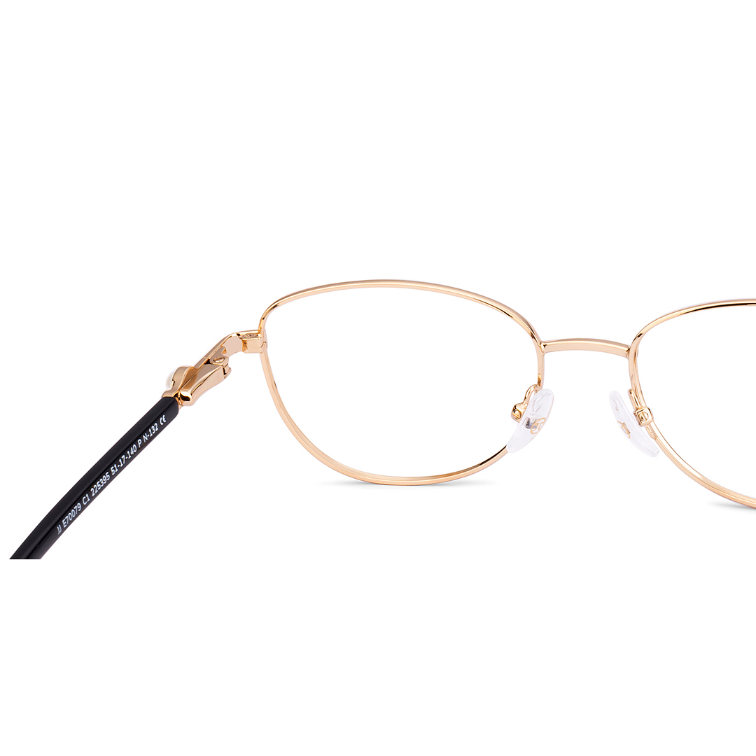 John Jacobs Gold Full Rim Cat Eye right side