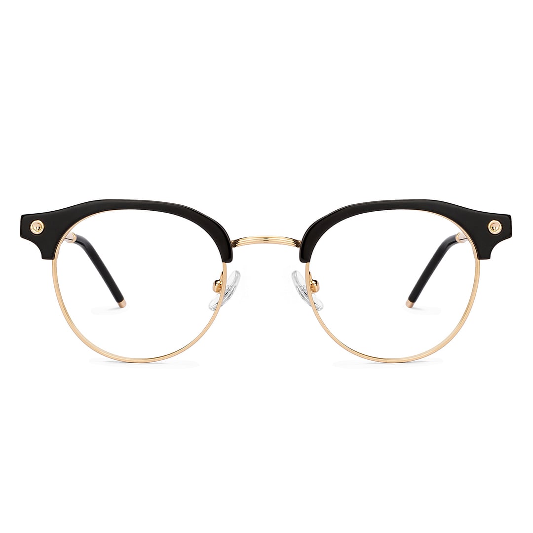 John Jacobs Black Full Rim Clubmaster left side