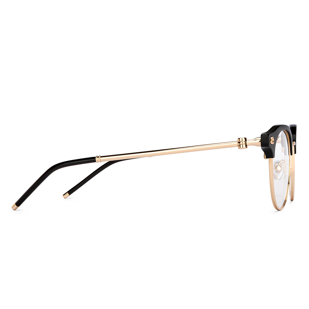 John Jacobs Black Full Rim Clubmaster left side