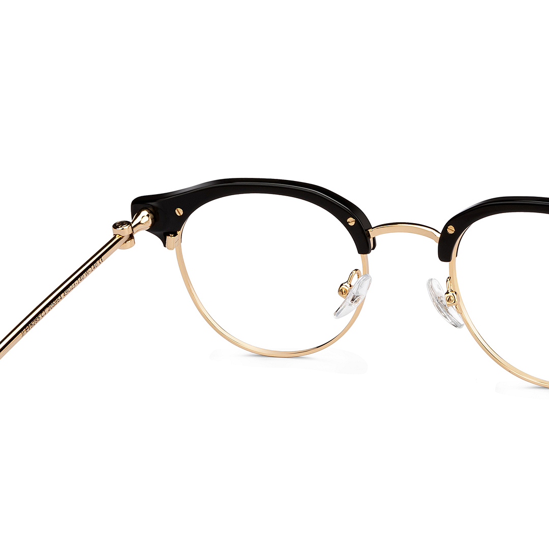 John Jacobs Black Full Rim Clubmaster right side