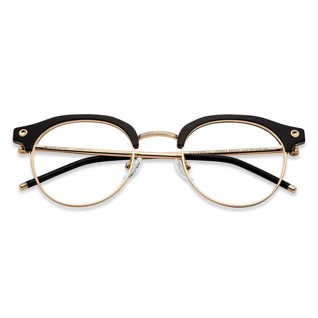 John Jacobs Black Full Rim Clubmaster left side