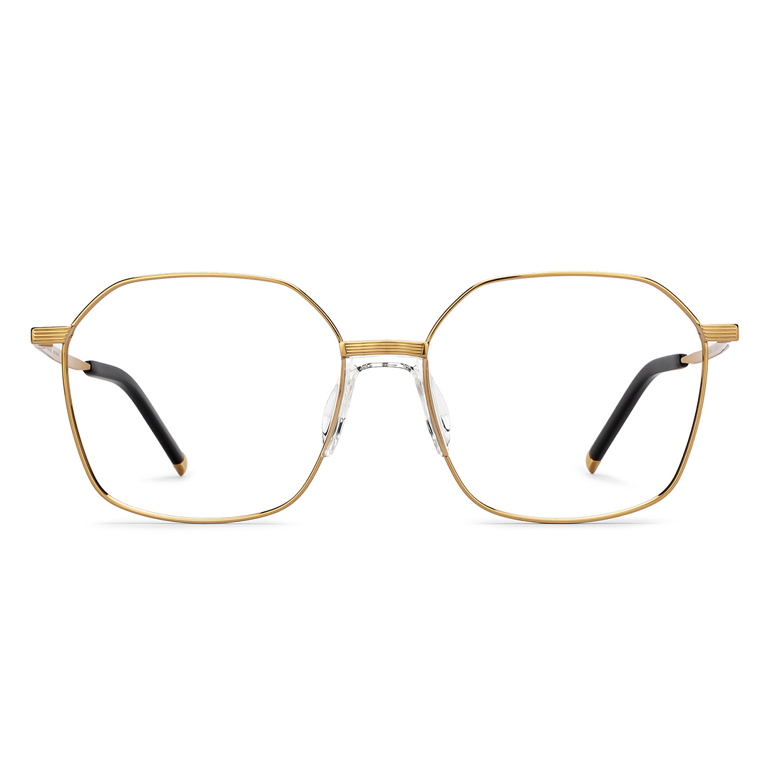 John Jacobs Gold Full Rim Geometric right side