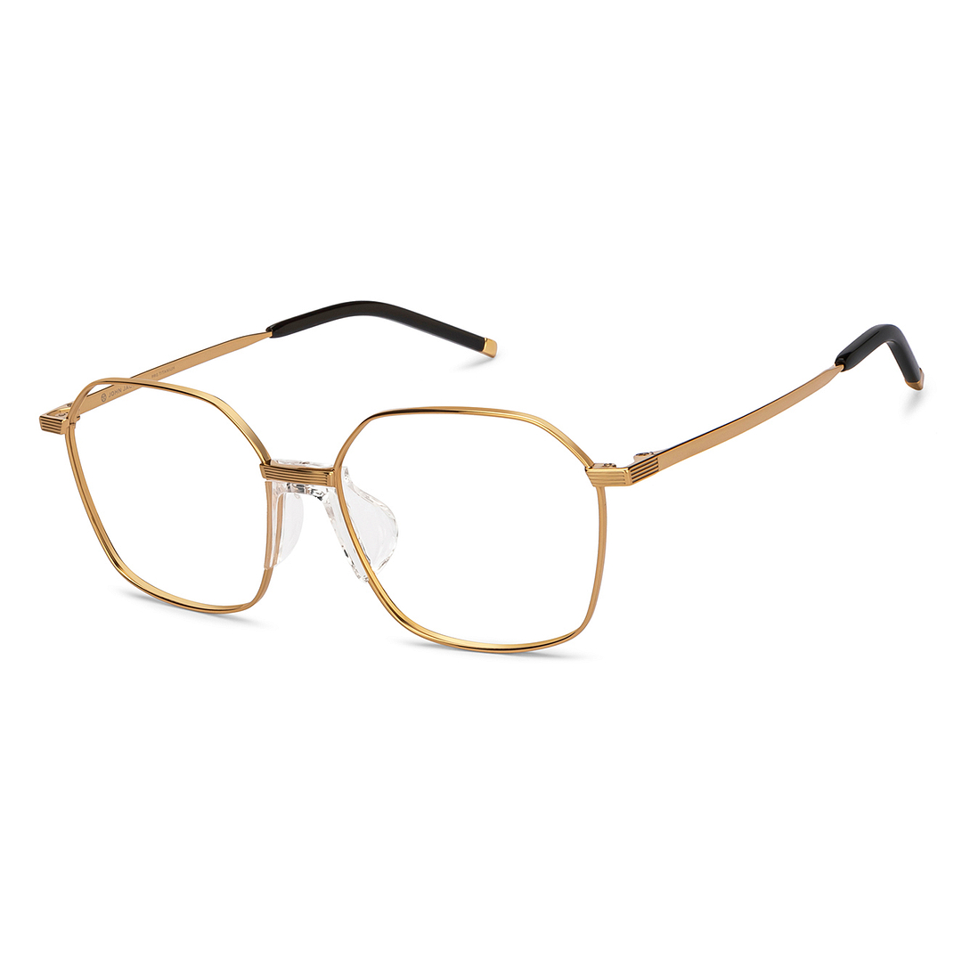 John Jacobs Gold Full Rim Geometric right side