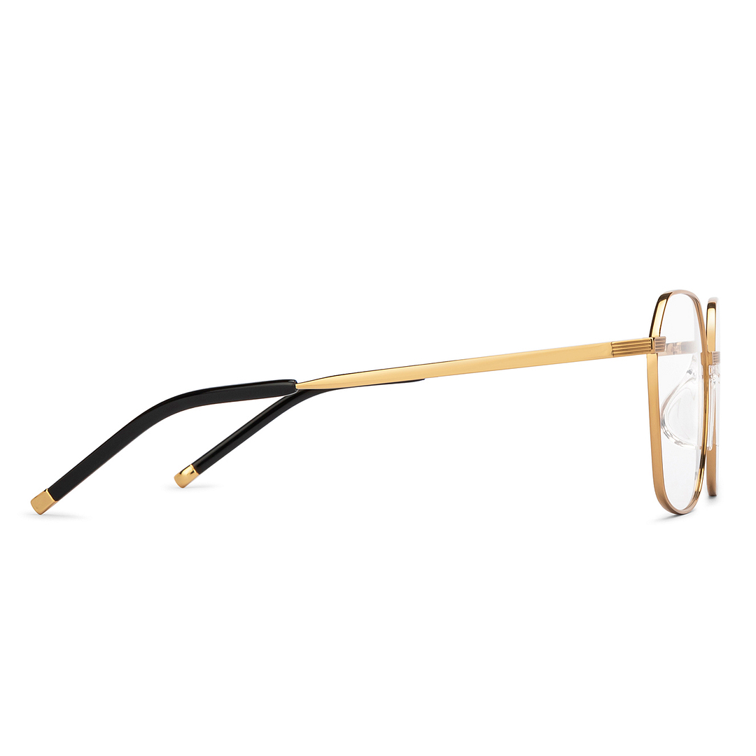 John Jacobs Gold Full Rim Geometric left side