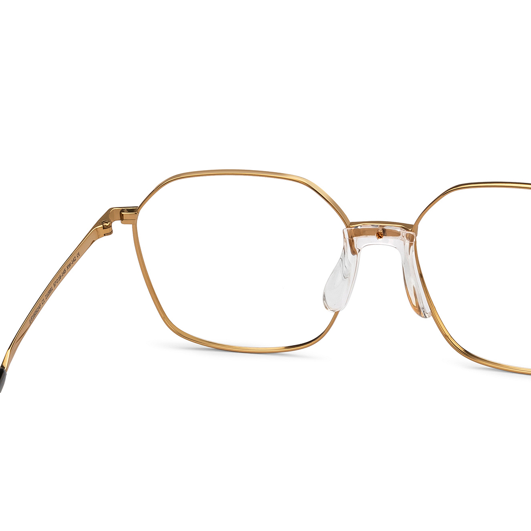 John Jacobs Gold Full Rim Geometric right side