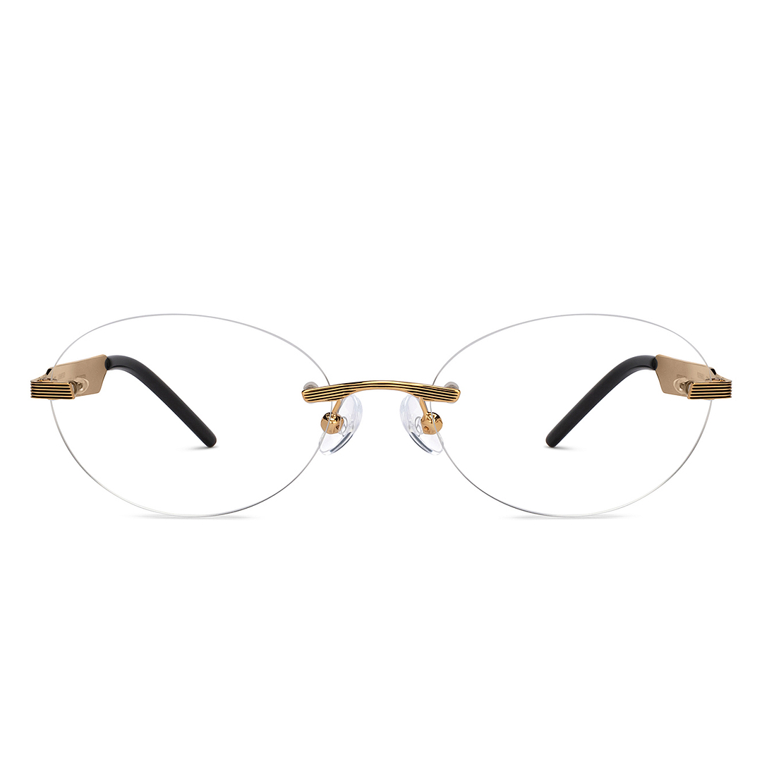 John Jacobs Online Gold Rimless Round right side