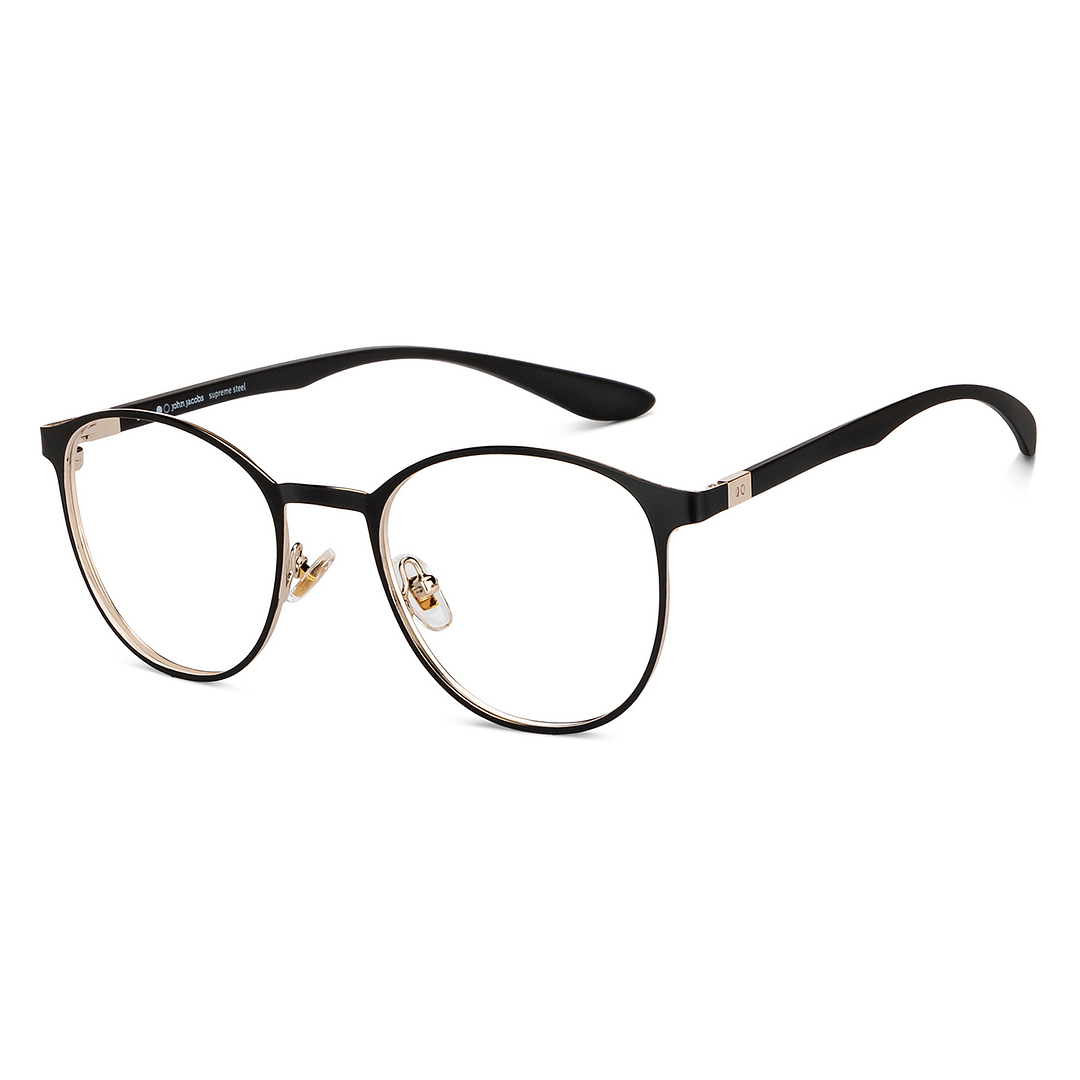 John Jacobs Black Full Rim Round right side