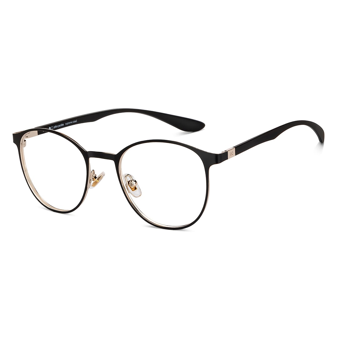 John Jacobs Black Full Rim Round right side