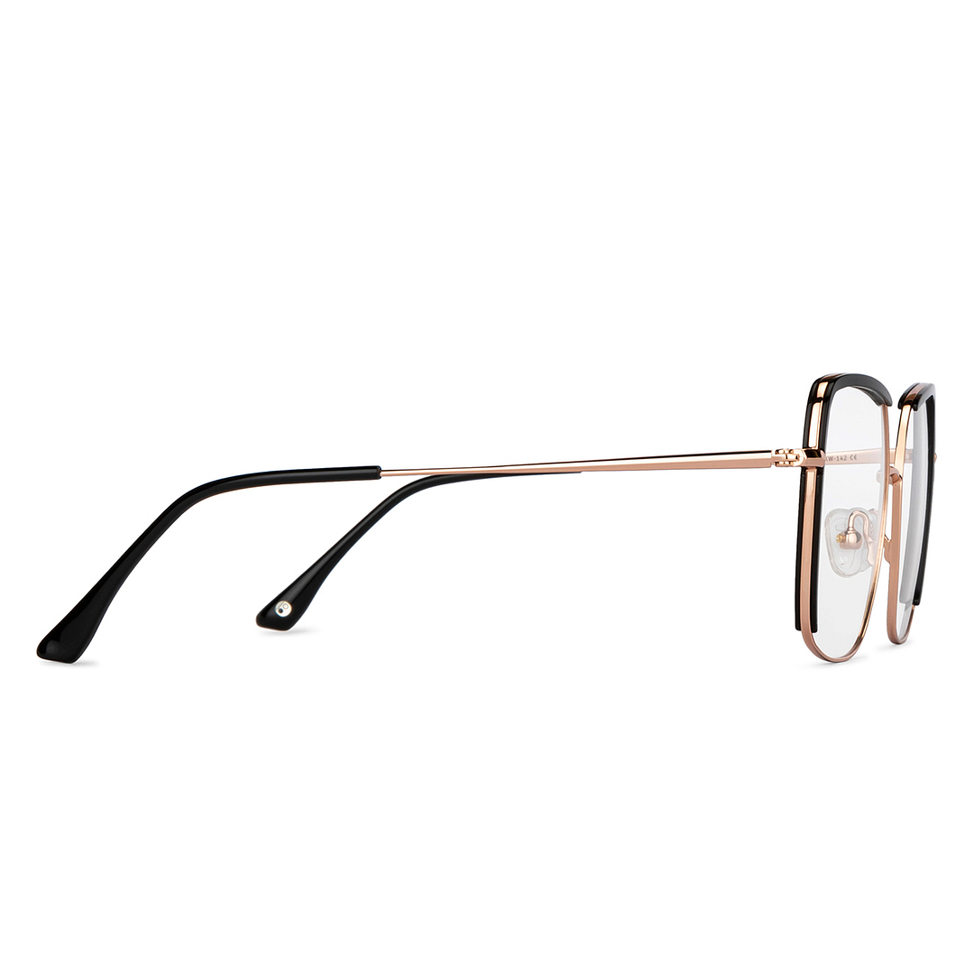 John Jacobs Black Full Rim Square left side